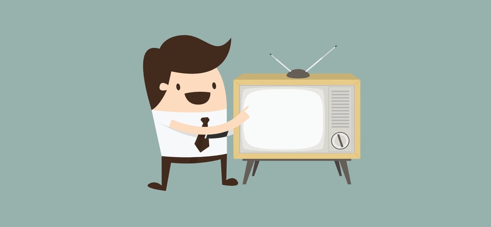 6 grunner videomarkedsføring illustrasjon med tv